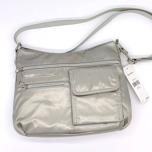 NWT Easy Spirit Silver Brinda Shoulder Bag with Storage Bag
